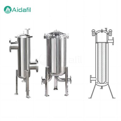 Industrial Waste Water Treatment Stainless Steel Single Bag Filter Housing