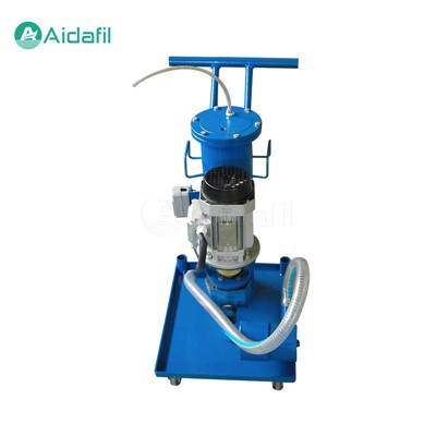 Durable Hand Push Type Portable Oil Filter Cart For Purifying Contaminated Oil